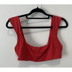 Haight Brigitte Bikini Top Red XL Swimsuit Brazil Vacation Resort Cruise Beach